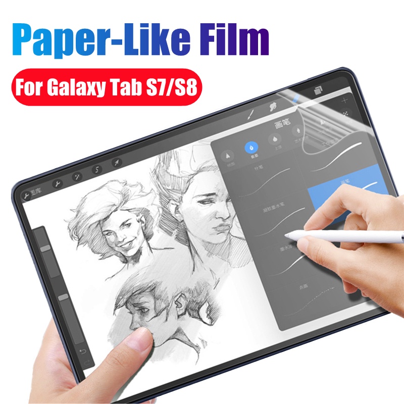 Kertas Film Pelindung Layar Untuk Samsung Galaxy Tab S7 + S8 Plus S8Ultra S7Plus 12.4&amp;quot; 14.6'' 2022