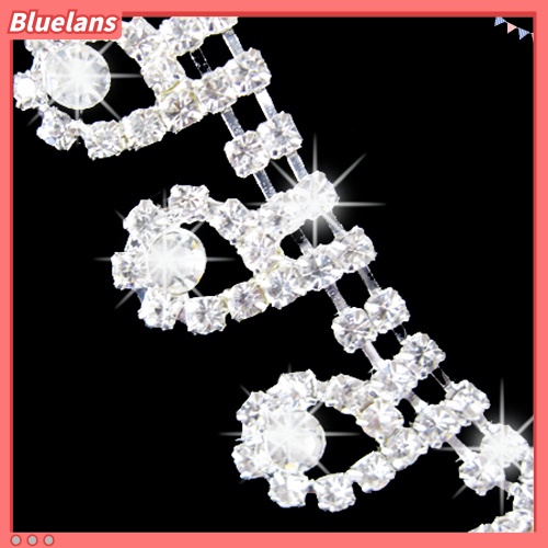 Bluelans Lady Bridal Wedding Engagement Rhinestone Teardrop Necklace Earrings Jewelry Set