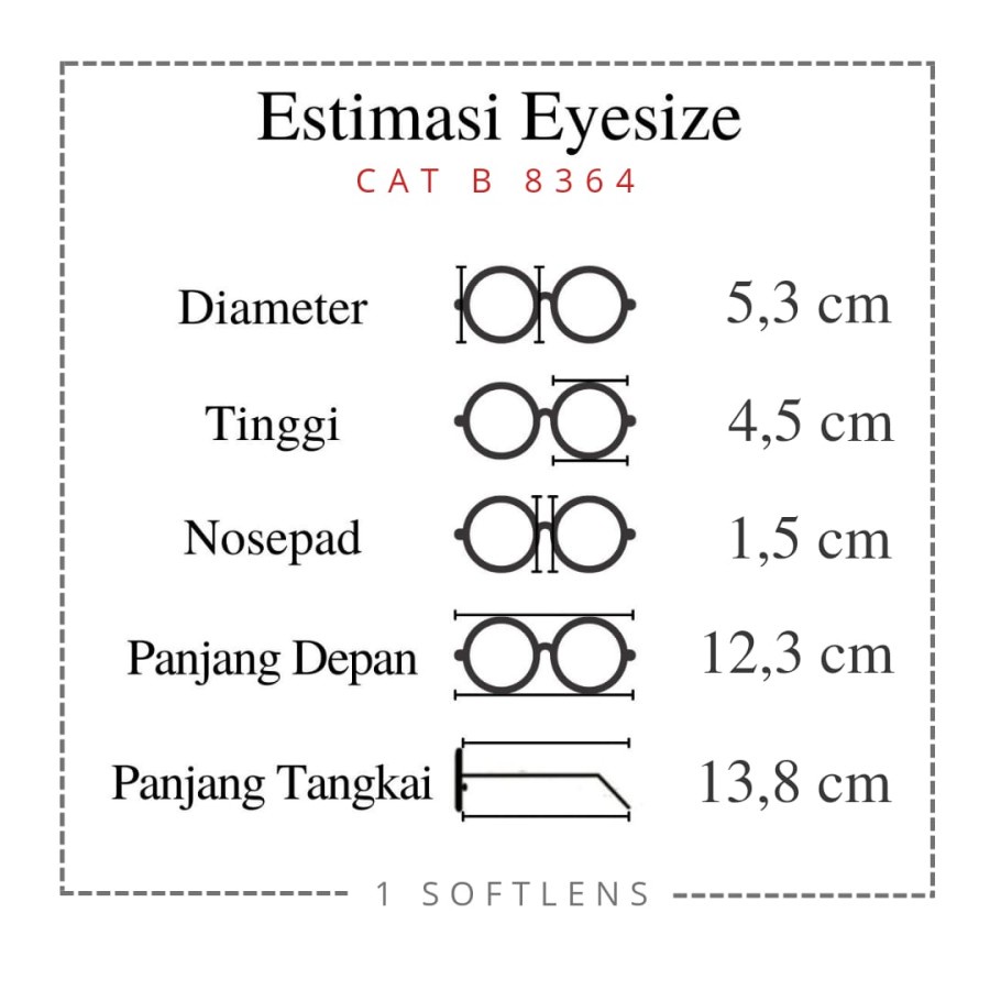 PAKET KACAMATA FRAME + LENSA TYPE 8364