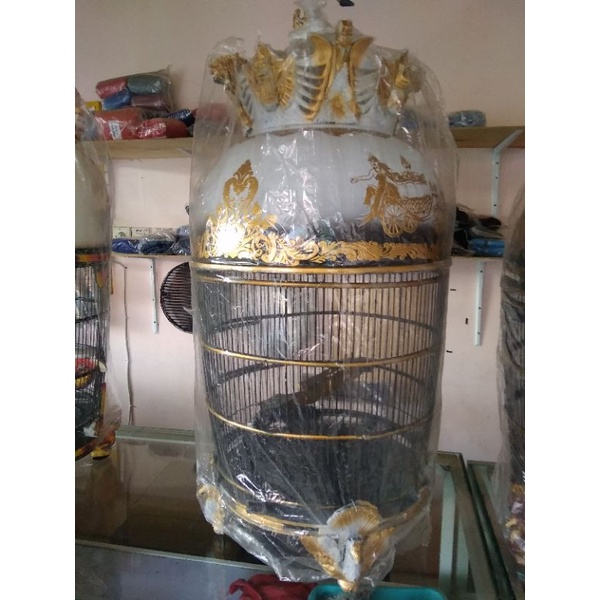 Sangkar Fiber Mahkota Mayangkara Kereta Kencana untuk Burung Perkutut