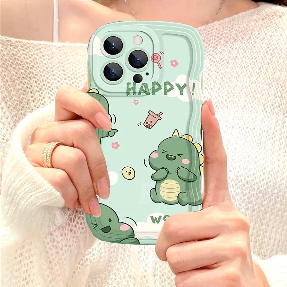 Soft Case TPU Motif Kartun Dinosaurus Untuk OPPO A57 2022 A17 A17K A77S A12 A55 A16K A95 A96 A74 A1K A5s A15 A15s A54 A7 A9 A53 A16E A31 A52 F9