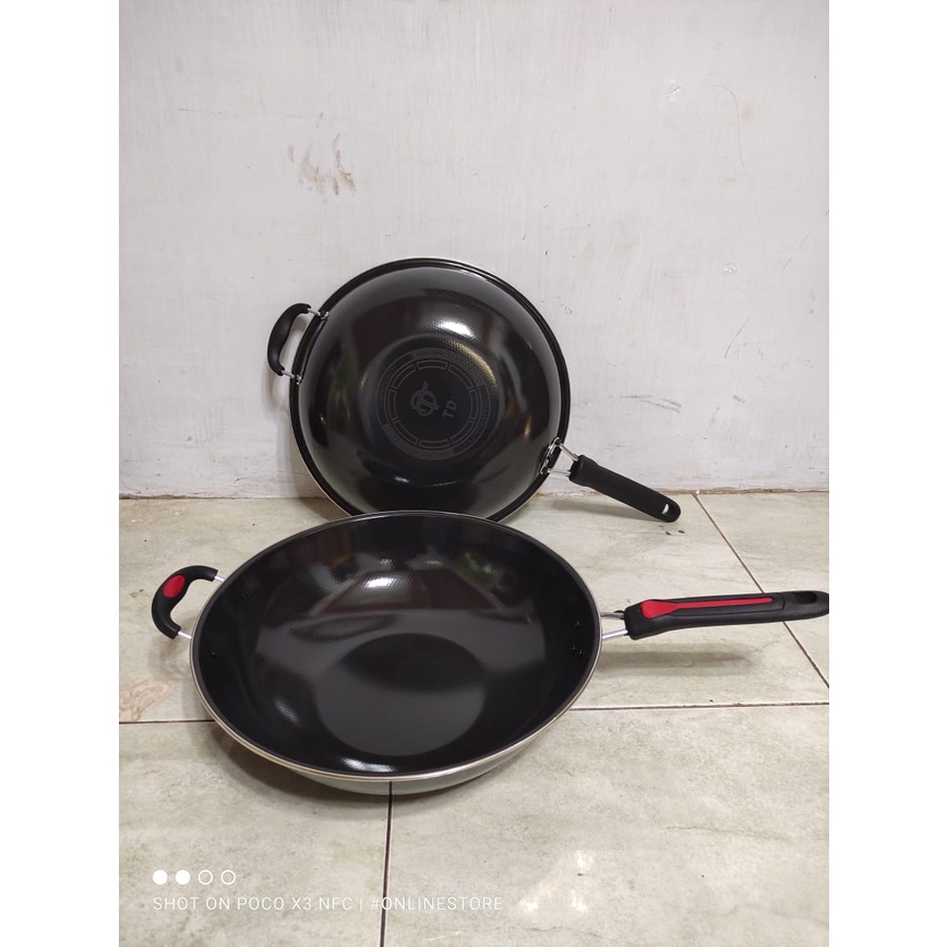 TERMURAH WAJAN GAGANG TD Penggorengan Goreng Teflon Besar 34 cm