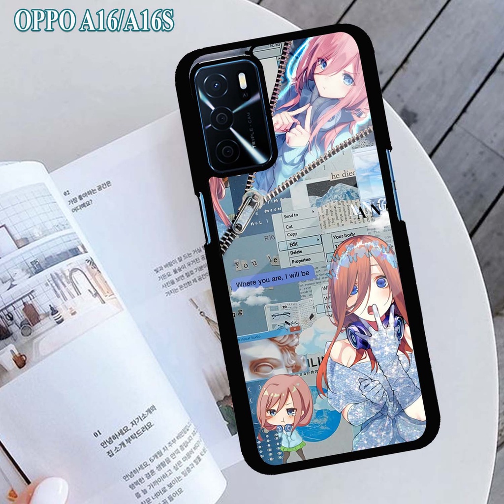 Case Kilau Oppo | A16 | A16S | Casing Hp Glossy | Motif Miku Nakano