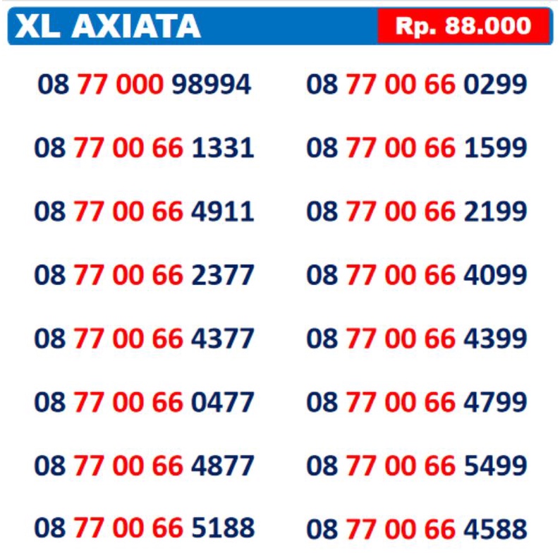 Perdana Nomor Cantik XL