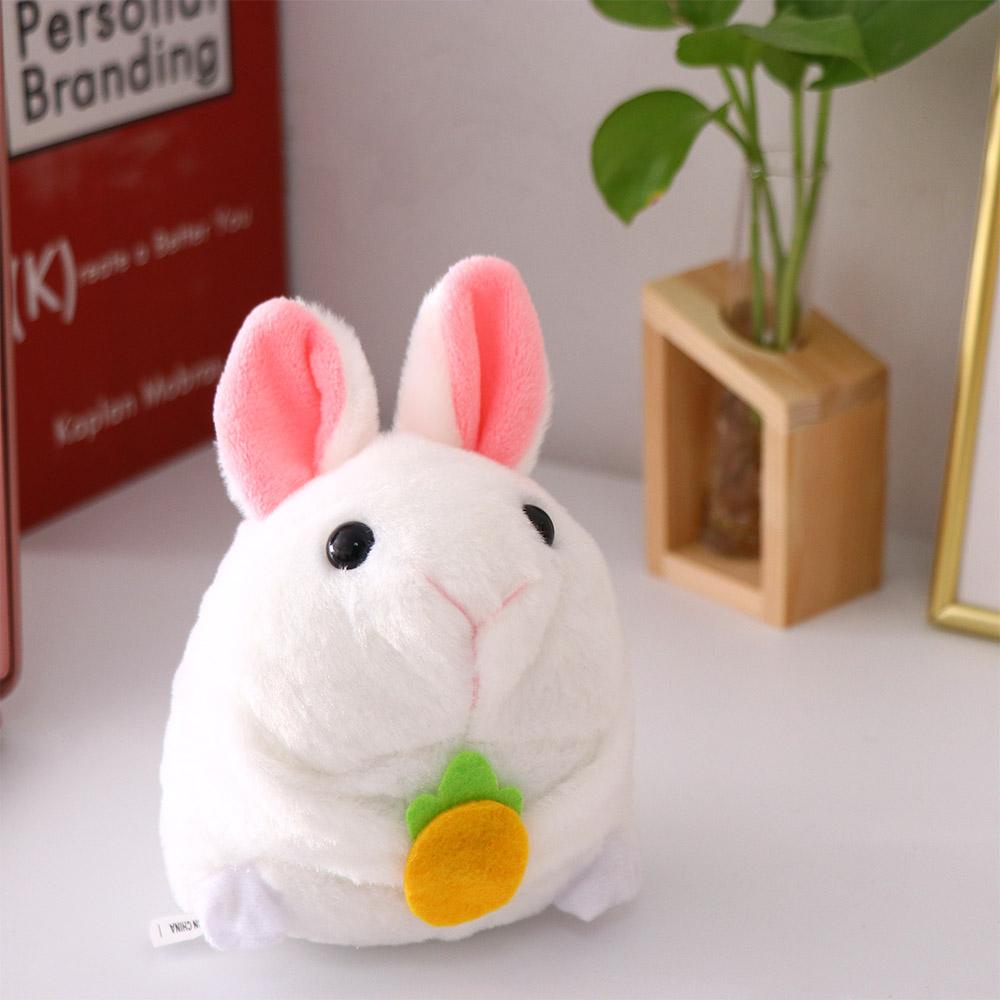 Needway   Mainan Hewan Lucu Lembut Dekorasi Kamar Tidur Hadiah Ulang Tahun Tarik String Tail Bergoyang Wag Tail Rabbit Toy