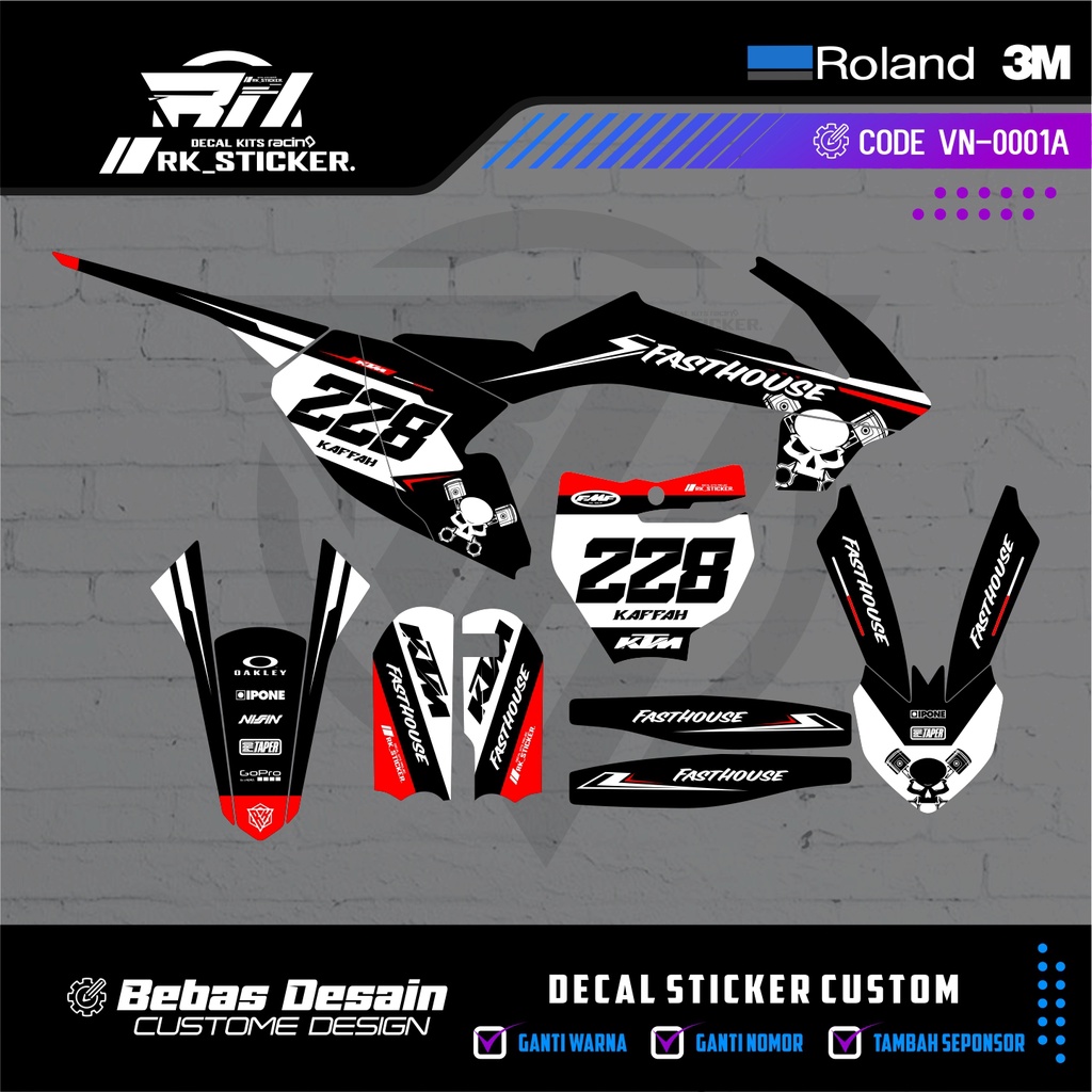 DECAL KTM 65 CC FREE CUSTOME DESIGN