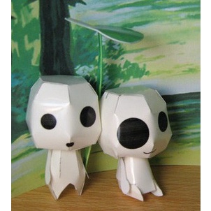 Princess Mononoke Kodama Ghibli papercraft