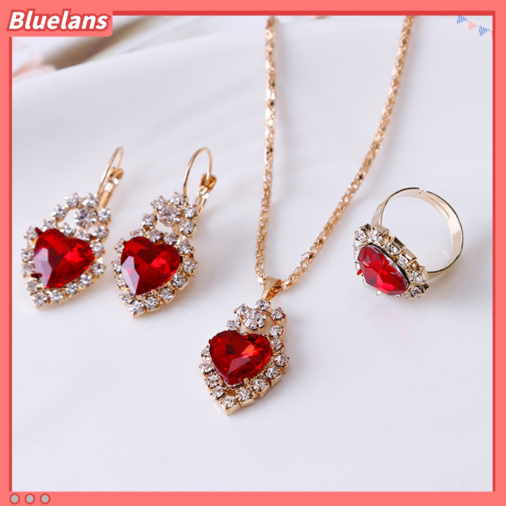 Kalung Liontin Berlian Imitasi Bentuk Hati Untuk Wanita