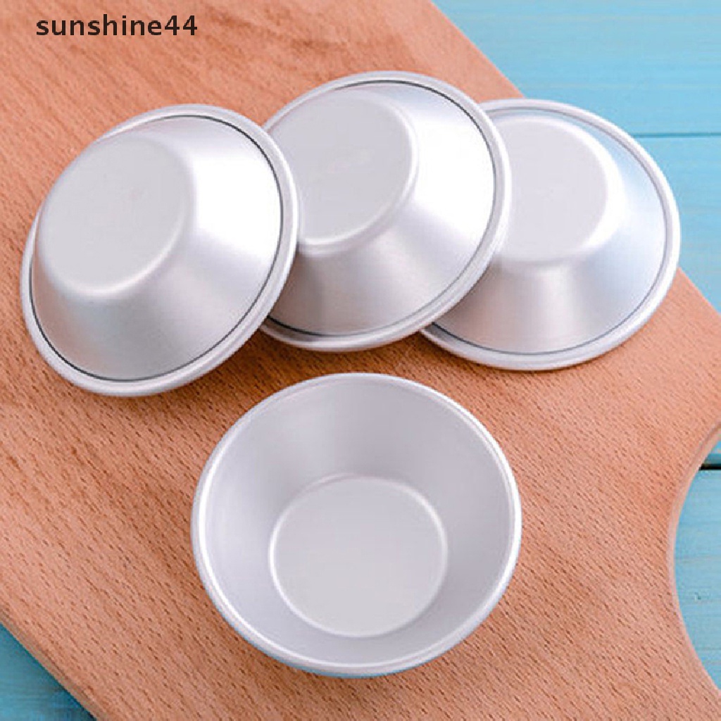 Sunshine 10pcs Cetakan Cupcake / Egg Tart Bahan Aluminum Alloy