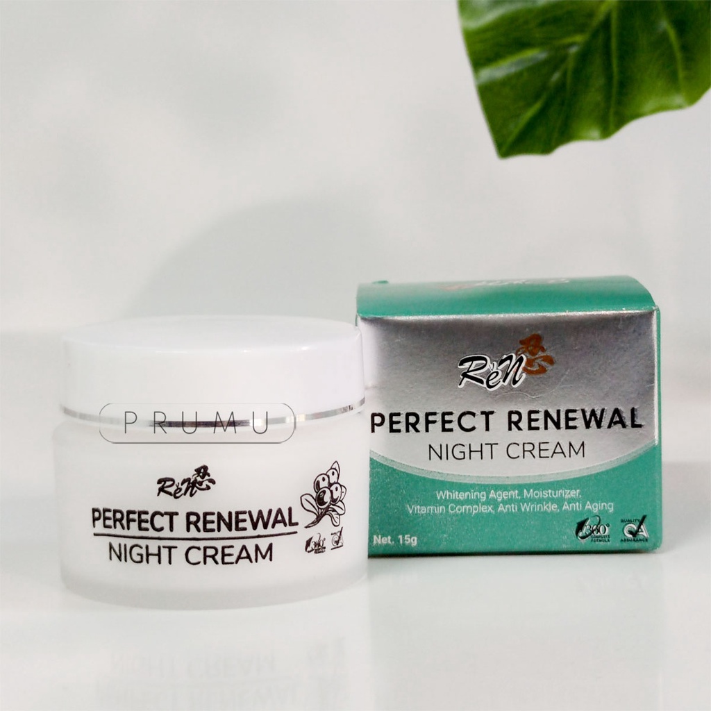 Ren Perfect Renewal Night Cream 15gr - Cream Malam - Cream Wajah - Krim Malam - Cream Pencerah Wajah - Cream Muka