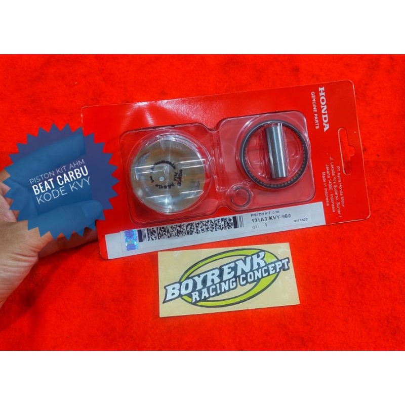 Piston Kit BEAT CARBU KVY OVZ STD,50,100 ORI AHM-BOYRENK RACING