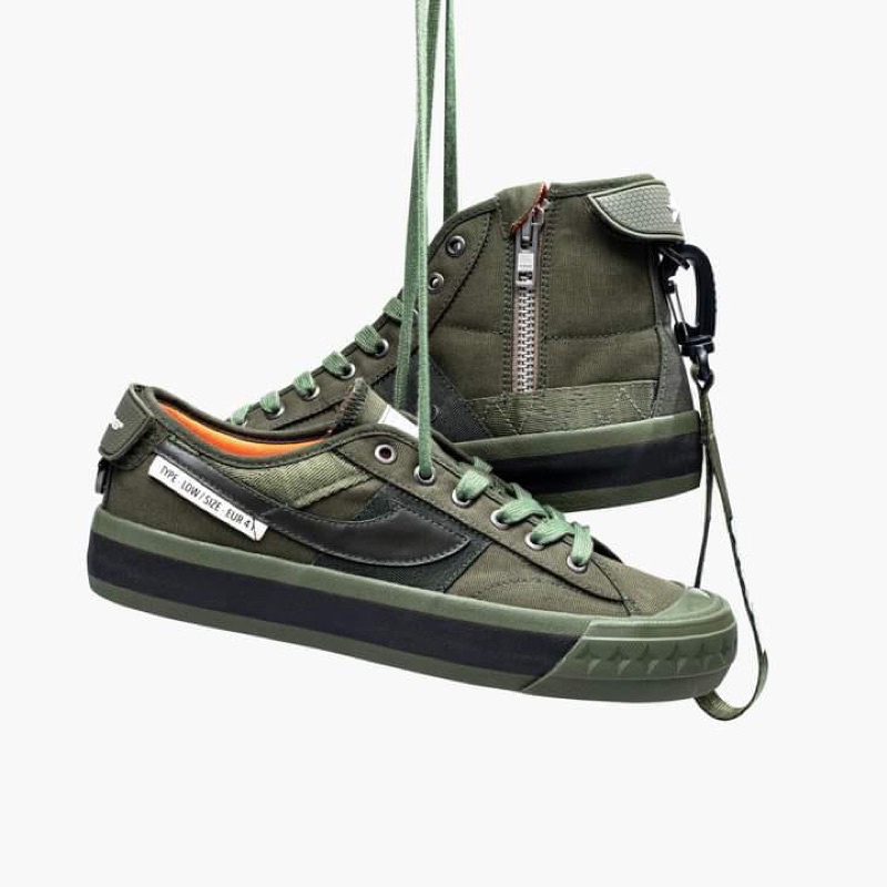[ORIGINAL 100%] SEPATU COMPASS RETROGRADE FLIGHT JACKET HIGH/LOW