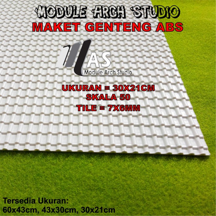 Bagus Maket Genteng Abs Lembaran 30X21Cm Terbatas