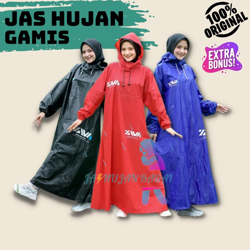 Jas Hujan Gamis / Mantel Hujan Wanita / Jas Hujan Wanita Gamis / Raincoat Gamis / Jas Hujan Rok