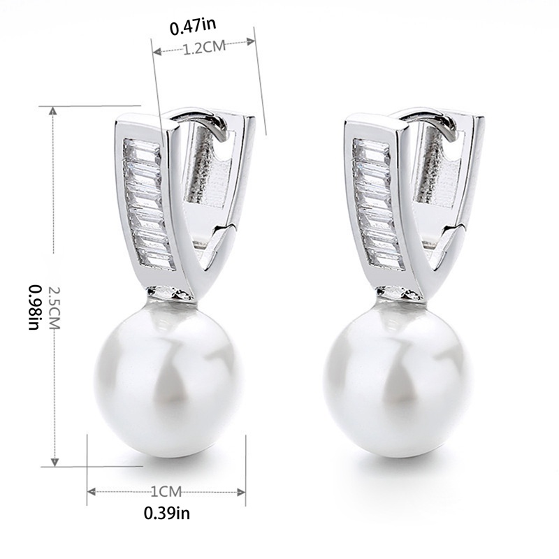 Anting Tusuk Sterling Silver 925 Dengan Mutiara Untuk Wanita