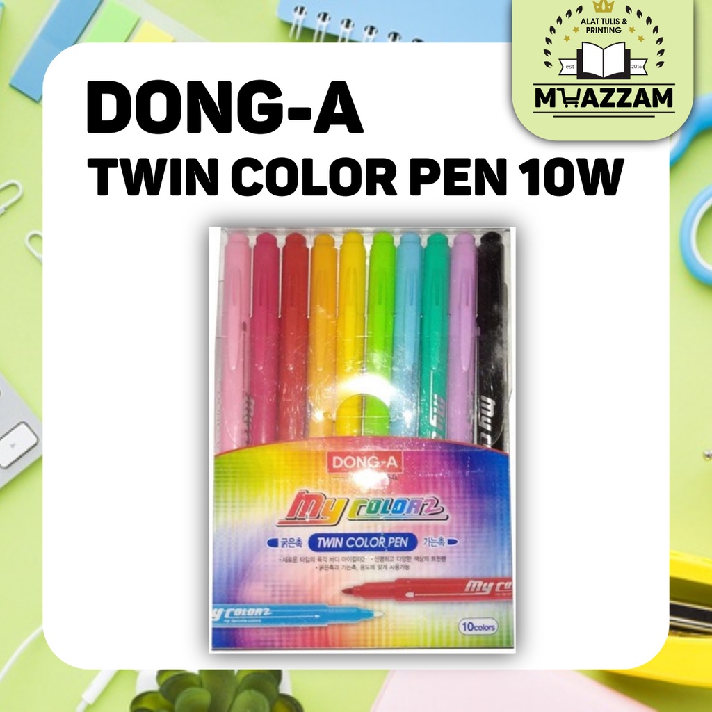 

Dong-A My Color 2 Twin Pen 10 Warna Set Korea