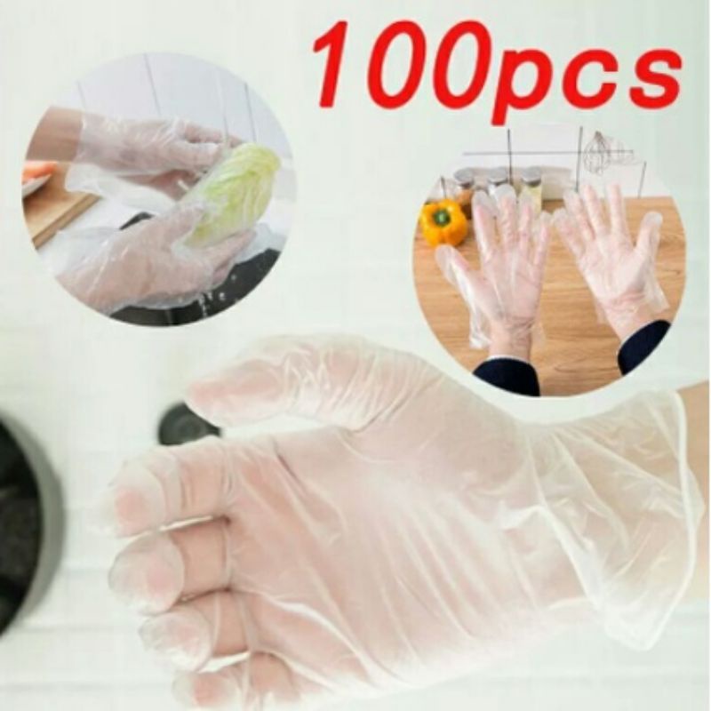 MH80SARUNG TANGAN PLASTIK HIGIENIS ISI 100PCS/SARUNG TANGAN PLASTIK DISPOSABLE HANDS GLOVES ISI 100PCS./SARUNG TANGAN PLASTIK TRANSPARAN