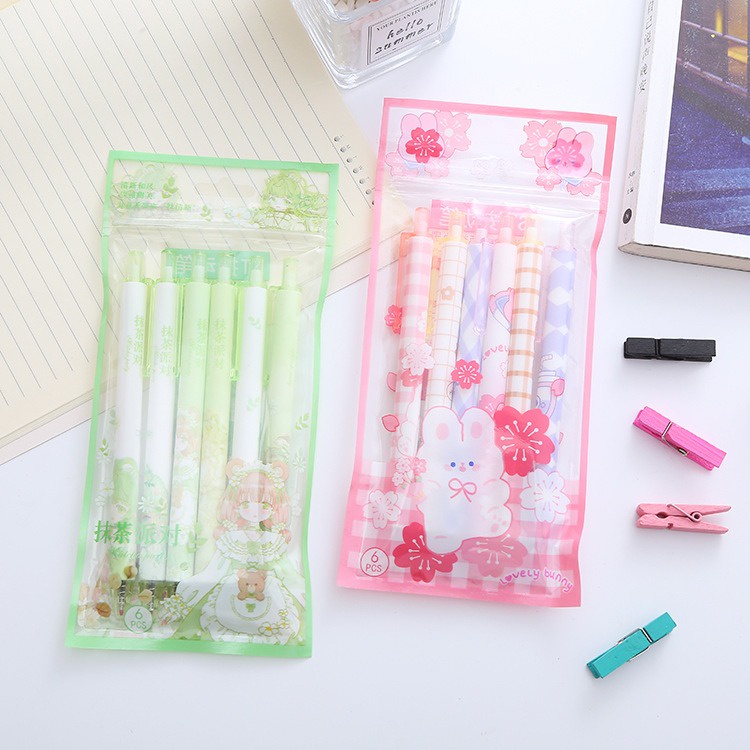 6 Pcs Pena Pulpen Cetek Set GMALL ST0066