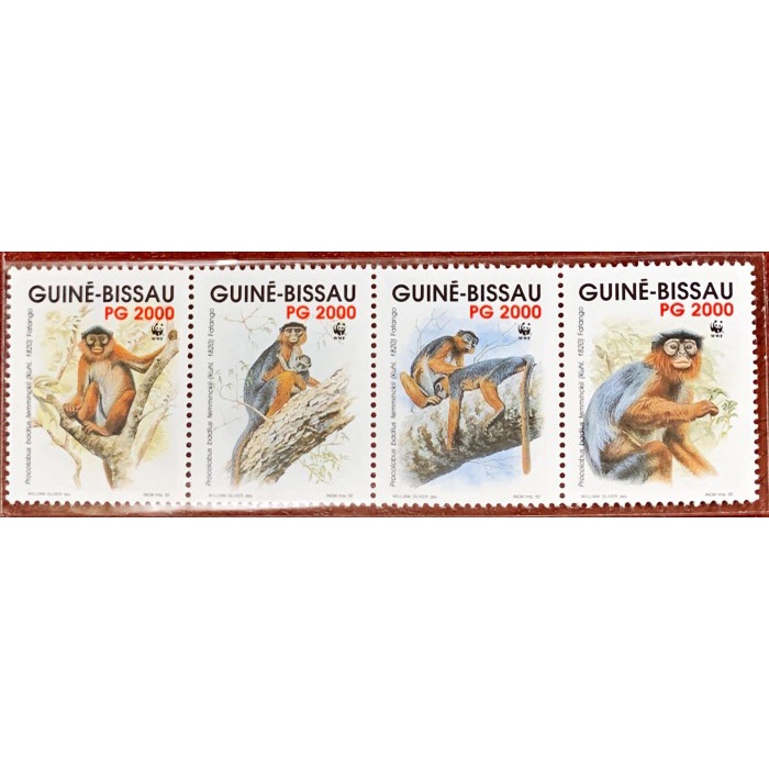 

Wow Prangko Wwf Guinea Bissau 1992 Western Red Colobus. 4V Series. Mnh Hot Sale