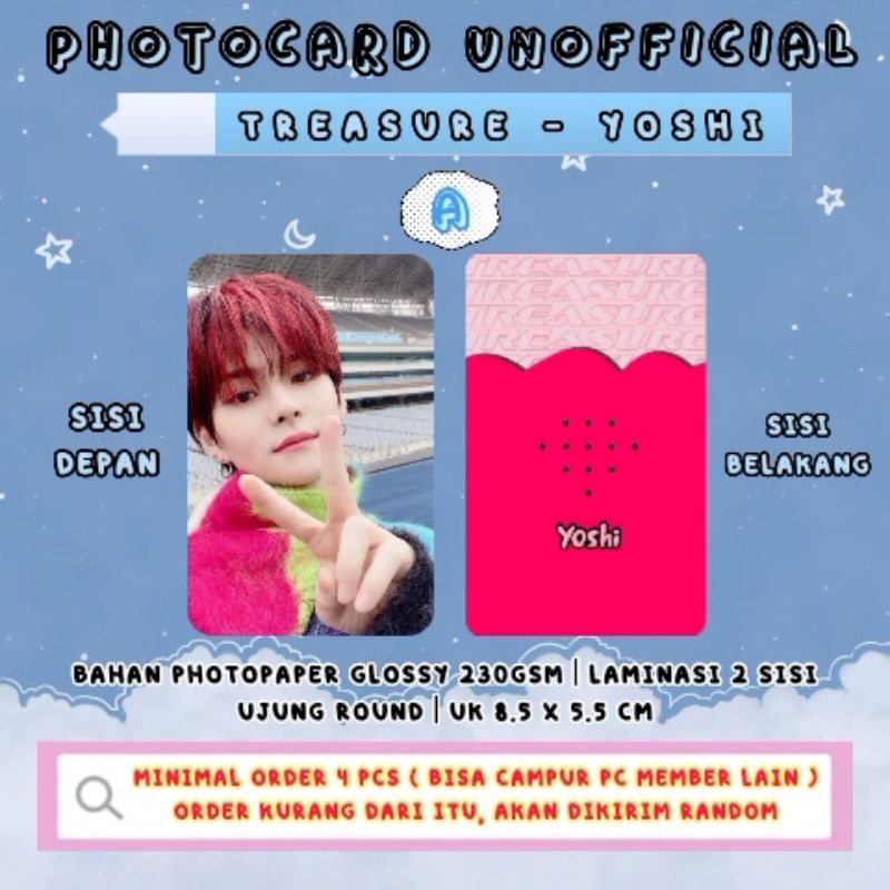 Photocard TREASURE - YOSHI / Photocard Unofficial / Photocard YOSHI TREASURE