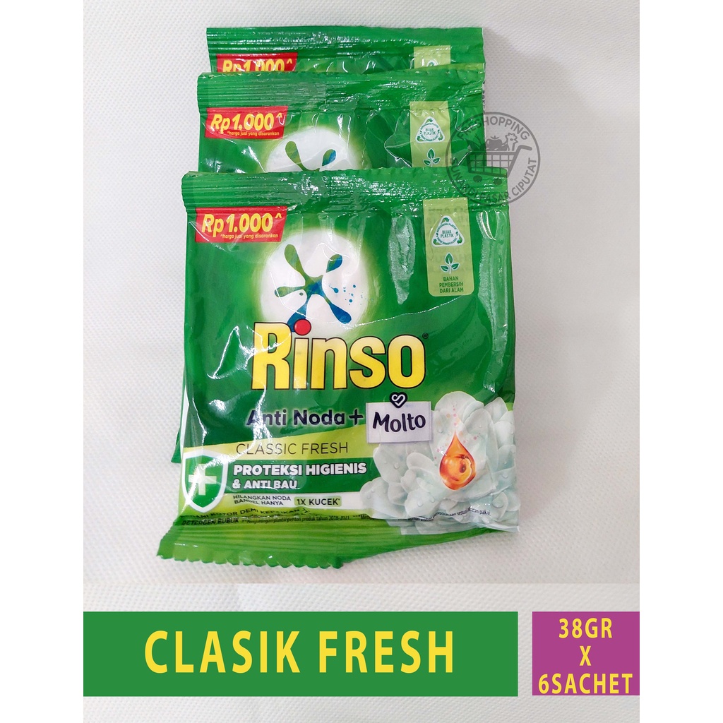 RINSO AntiNoda + Molto 1RENCENG 6 Sachet