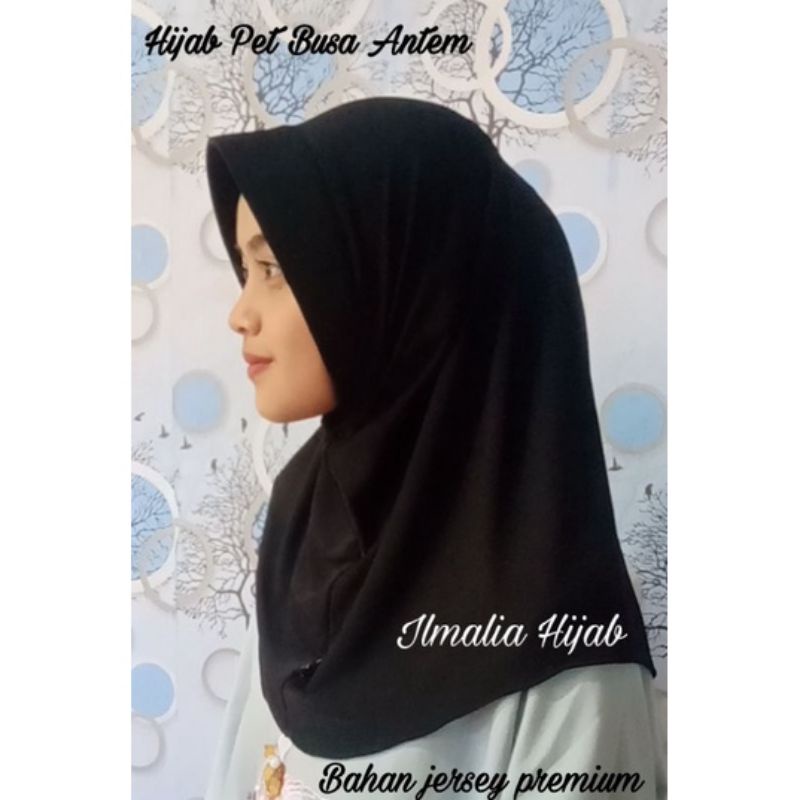Jilbab sport pet busa antem pendek