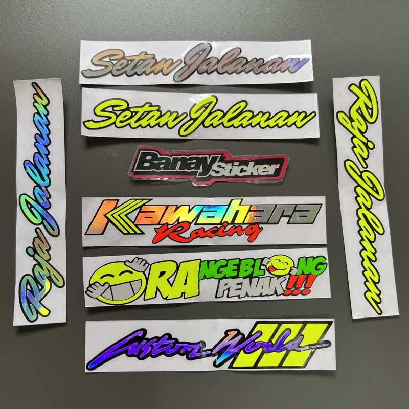 STICKER STIKER RAJA JALANAN SETAN JALANAN CUSTOM WORLD KAWAHARA CUTTING