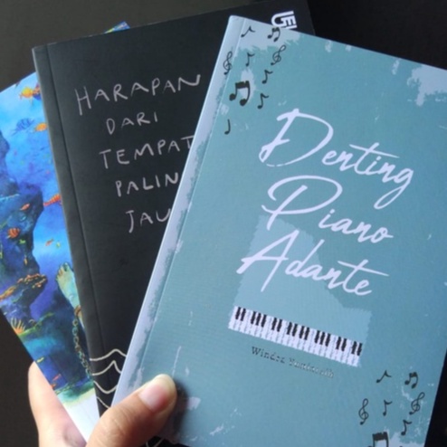 (Preloved) Buku Novel Laut Bercerita, Harapan Dari Tempat Paling Jauh, dan Denting Piano Adante