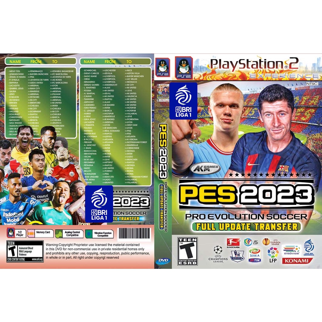 Kaset Game Ps2 PES 2023 Liga BRI