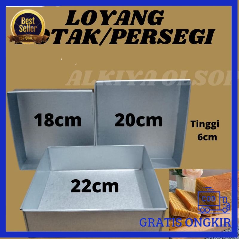 

LOYANG KOTAK / LOYANGVPERSEGI TINGGI 6CM KOKOH