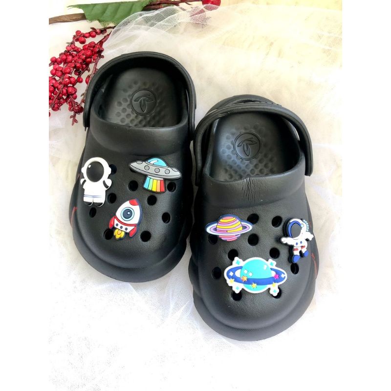 Sandal Baim anak laki laki tali belakang motif jibbitz sepatu sandal anak cowok kekinia morif astronot nyaman