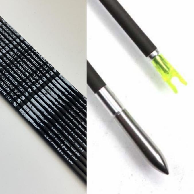 ACCMOS Arrow set T40 ID 3.2 Spin 350 - 550 Anak Panah Carbon