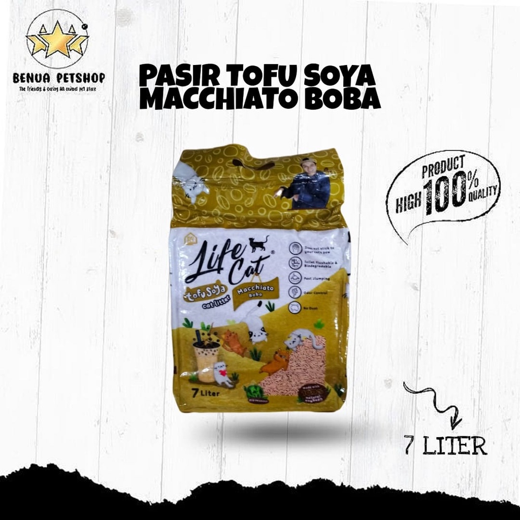 PASIR KUCING TOFU SOYA CAT LITTER - LIFE CAT TOFU 7 LITER (EKSPEDISI)