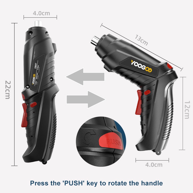 47PCS In 1 Bor Obeng Elektrik Cordless Screwdriver Set Mini  Rechargeable Portable Obeng Bor