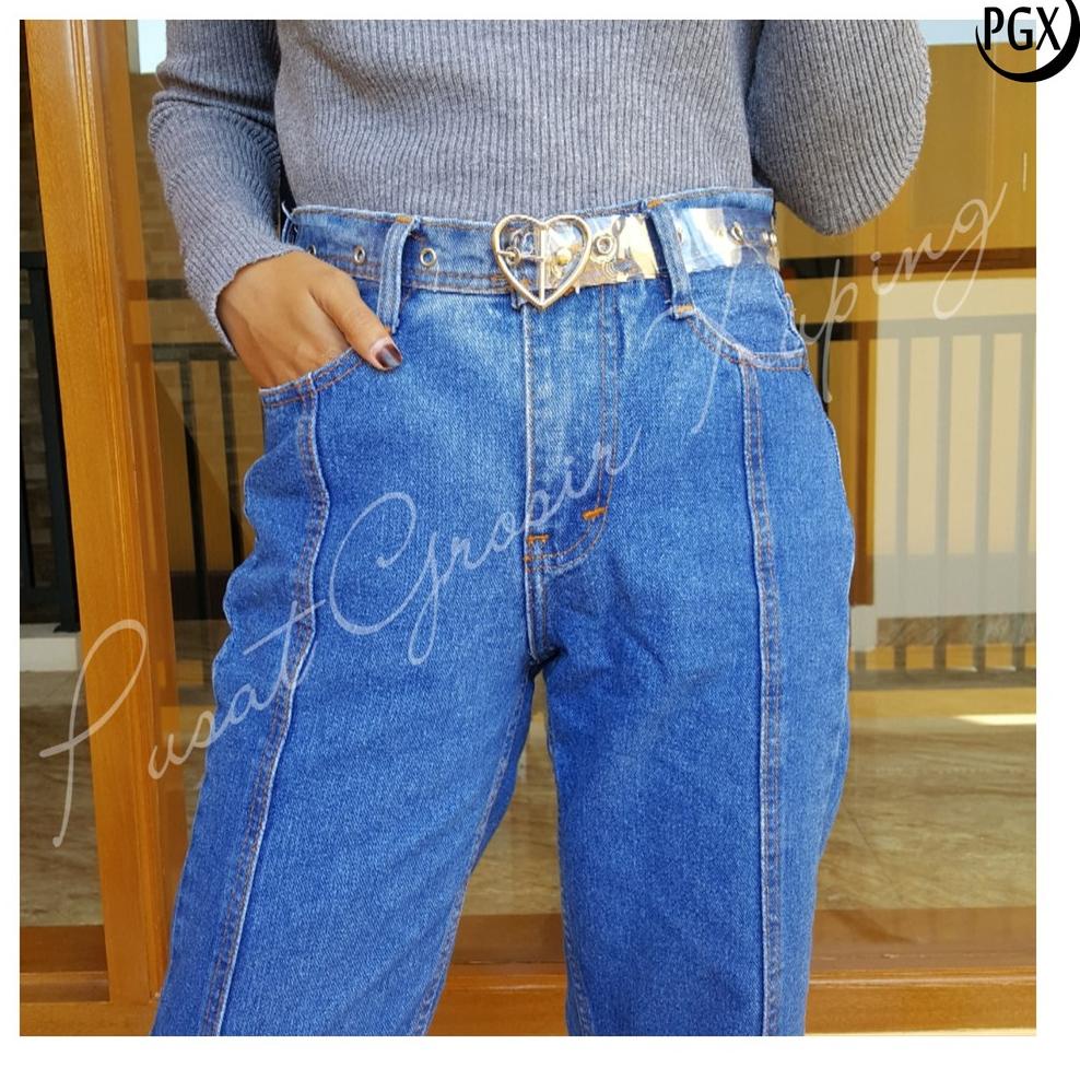 PGX Ring Belt Transparan Ikat Pinggang Korea Bening Sabuk Gesper Wanita - IP053 ▪ KTP.31Oc22ᴼ