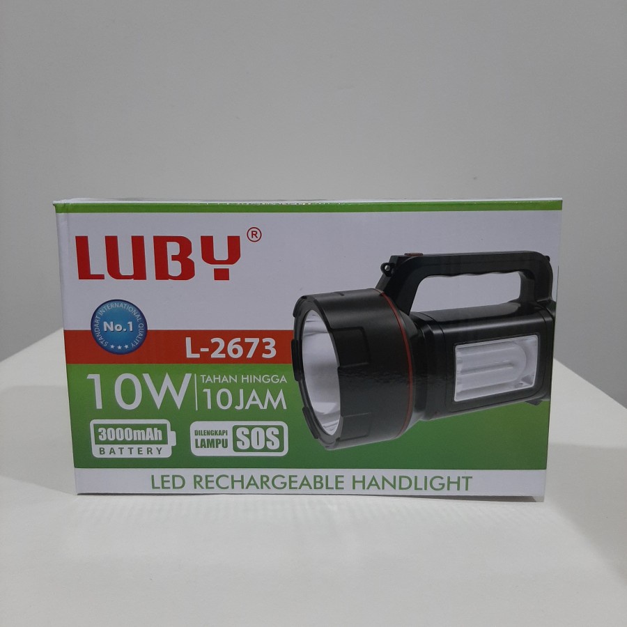 Senter LUBY L-2673 10 watt &amp; Emergency BERGARANSI RESMI