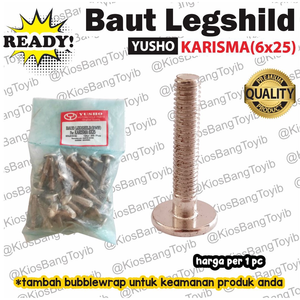 [1pc] Baut Tameng Body Visor LegShield Karisma Supra 6x25 (YUSHO)