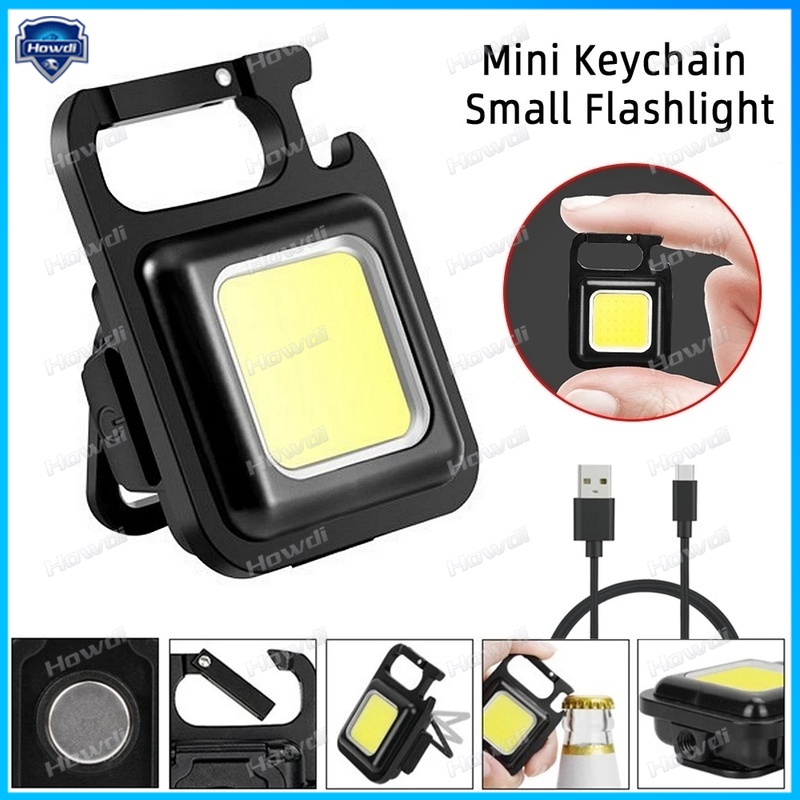 1 Set Lampu Senter LED Mini Portable Multifungsi Dengan Port Charger USB