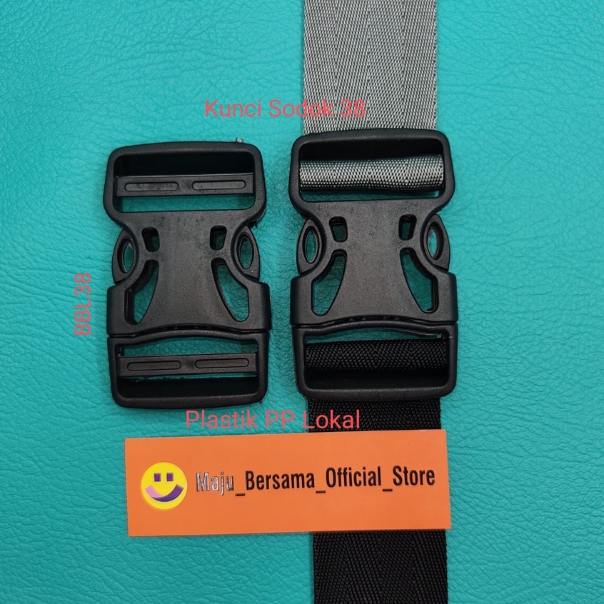 Buckle Plastik PP Lokal - Kunci Sodok 38mm isi 60 pcs SW1