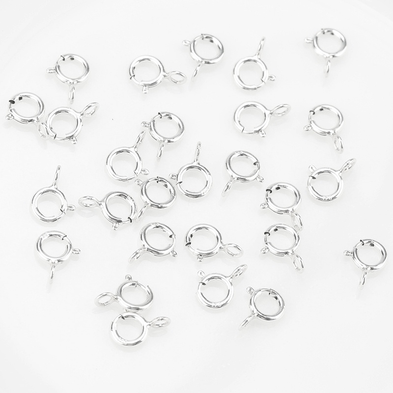 20 Pcs Cincin Pengait Gelang Kalung Bahan Sterling Silver 925 Ukuran 5mm