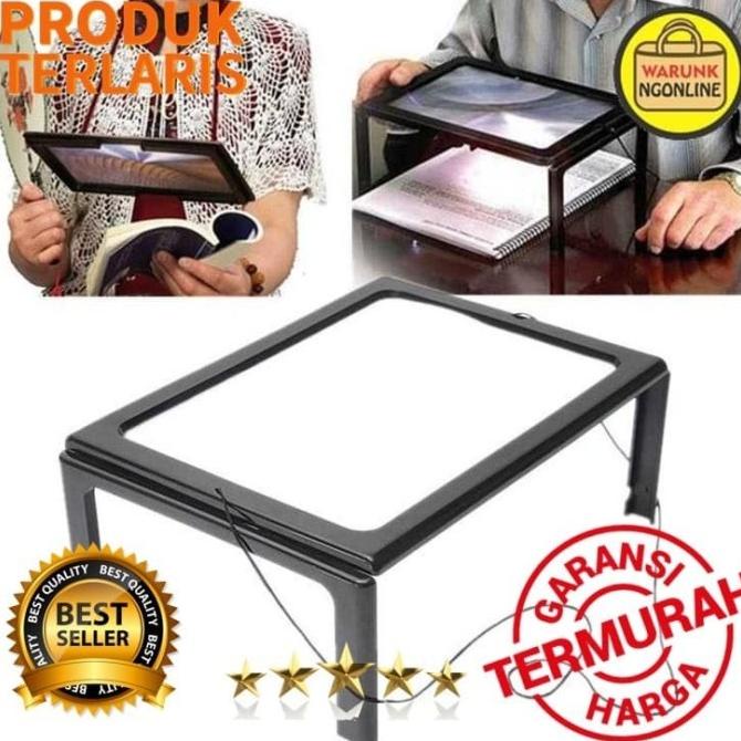 

[COD] Kaca Pembesar untuk baca buku Bentuk Meja dengan Lampu LED - HL-A4 BERMUTU Kode 155