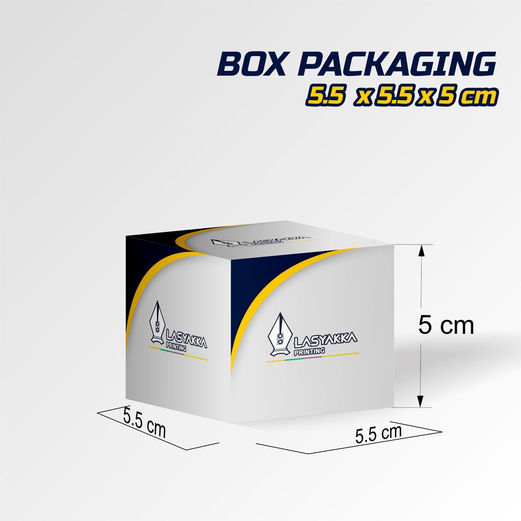 

box packaging Custom ukuran 5,5 x 5,5 x 5