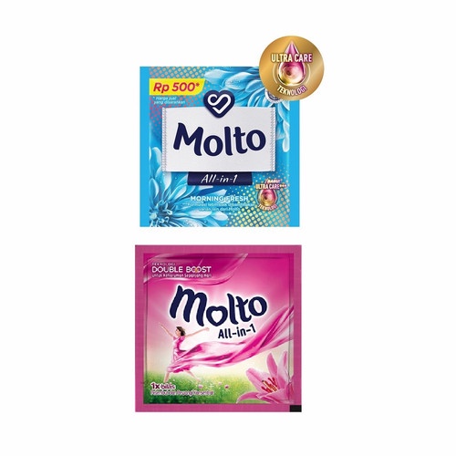 Promo Molto Pink all in one 1 renceng Pelembut dan pewangi Pakaian