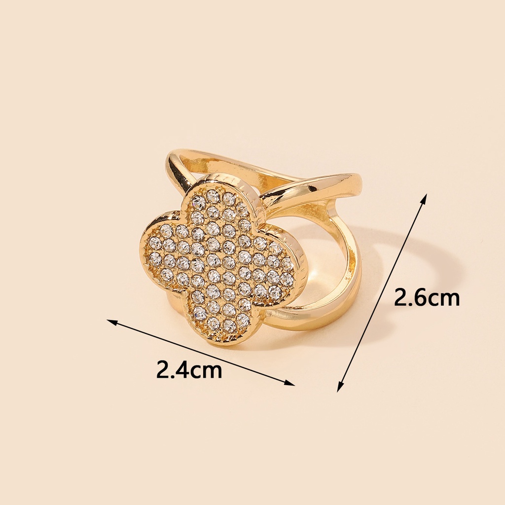 Cincin Gesper Syal Sutra Multifungsi Bentuk Persegi Motif Daun Clover Gaya Korea Untuk Dekorasi Pakaian