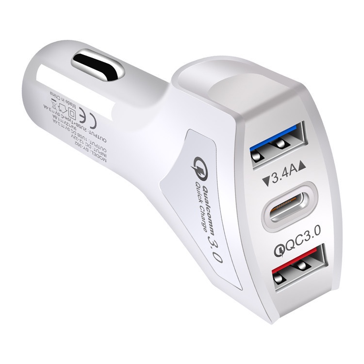 Charger Mobil PD30w QC3 0 USB Ganda Tipe c fast charging 30w