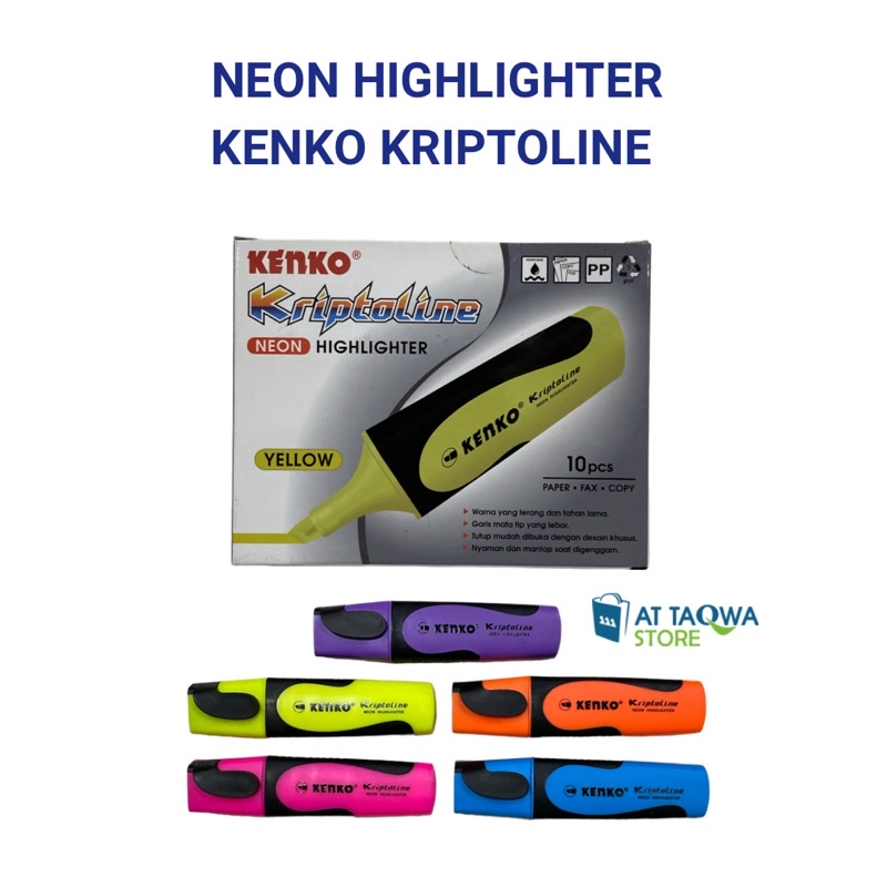 

Highlighter Kenko Kriptoline Neon / Pastel Pewarna Penanda Tulisan