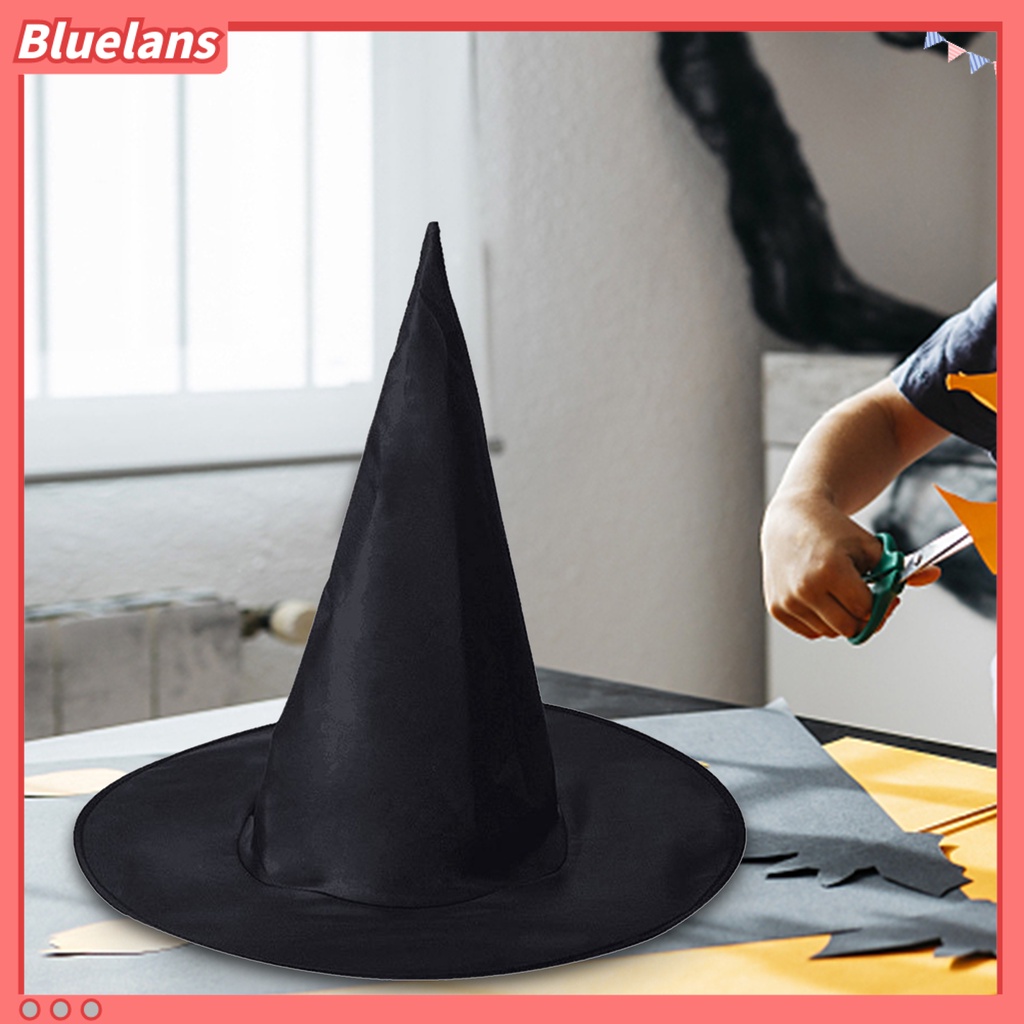 Topi Penyihir Portable Bahan Kain Oxford Breathable Untuk Cosplay Halloween