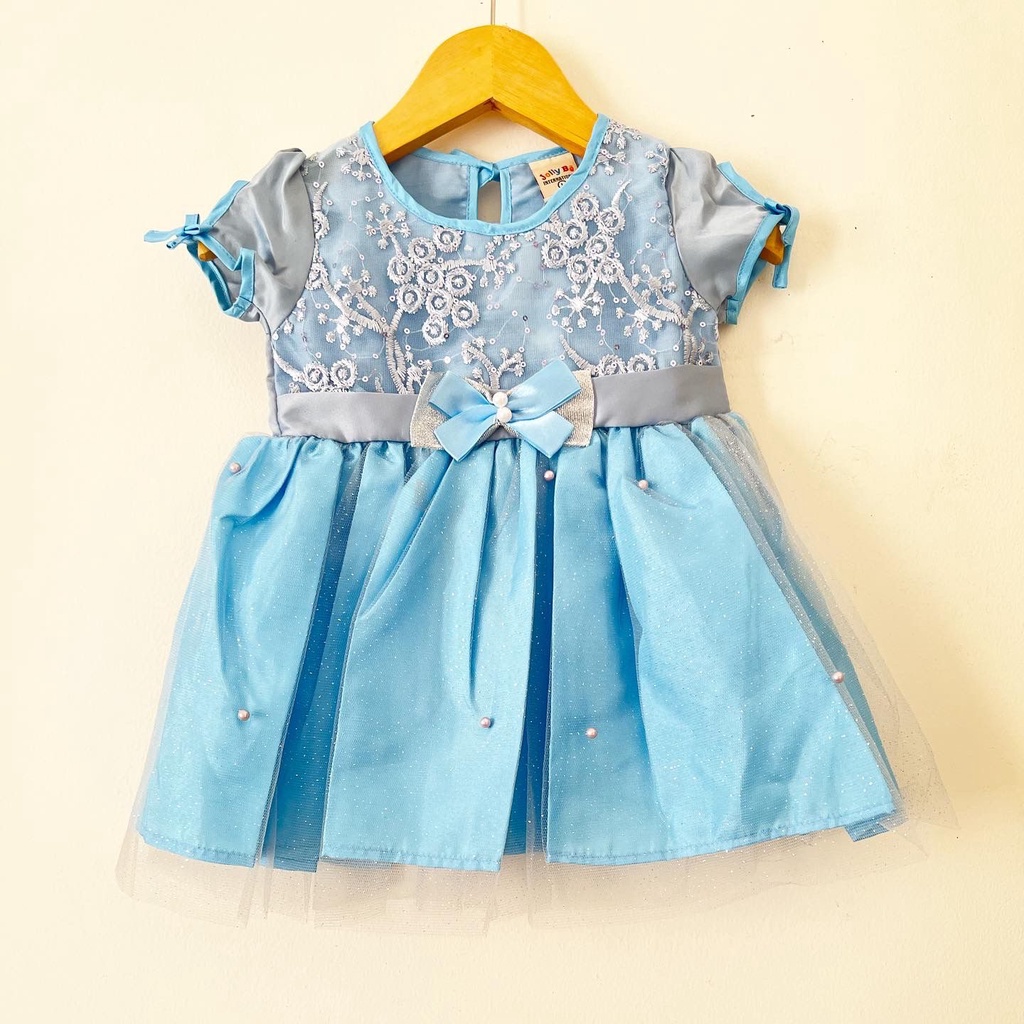 Dress Pesta Kondangan Ulang Tahun Mewah Lucu Bayi Anak Perempuan Cewek Terlaris Kode 7 Babeebabyshop
