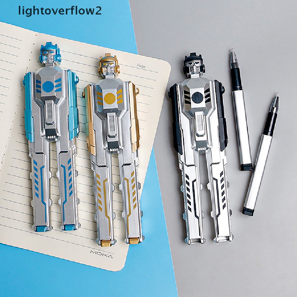 (lightoverflow2) Pulpen Gel 0.5mm Bentuk Robot Deformation