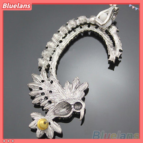 1pc Anting Berlian Imitasi Bentuk Burung Hummingbird Gaya Vintage Untuk Wanita